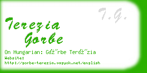 terezia gorbe business card